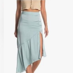Free People Lola Asymmetrical Skirt Sea Foam Green US 6 NWT
